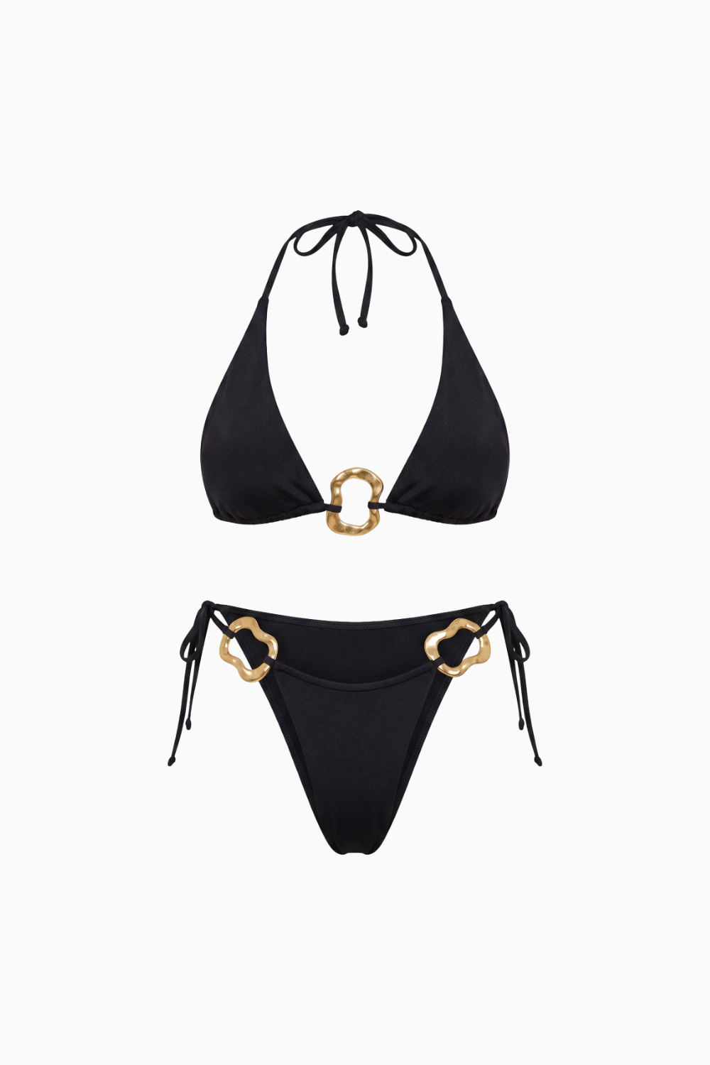 Black Bikini Set with Sculpted ---