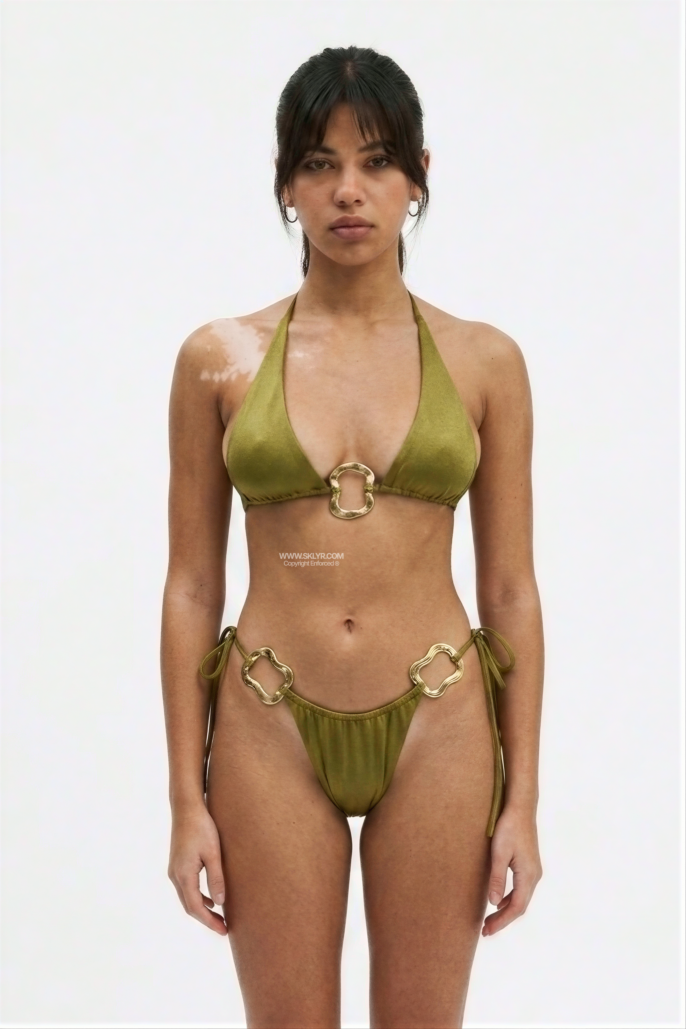 Black Bikini Set with Sculpted ---